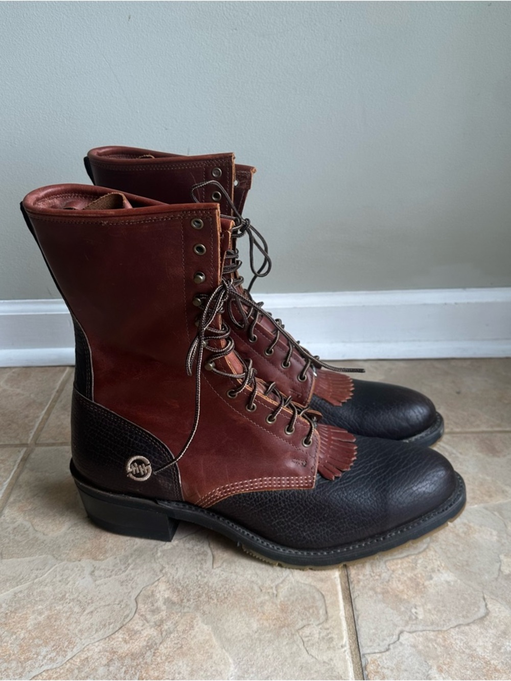 Double H Boots Lewis Lacer Packer Two Tone Leather